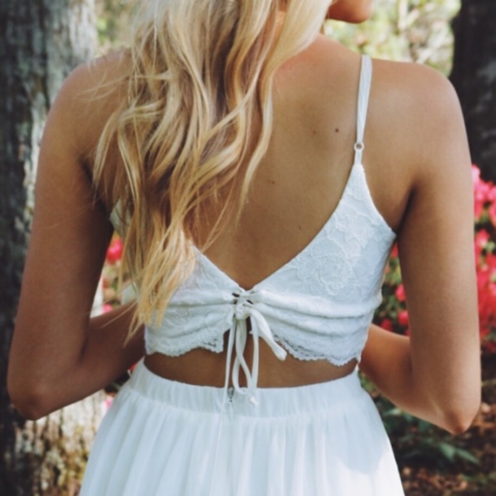 White prom dress.